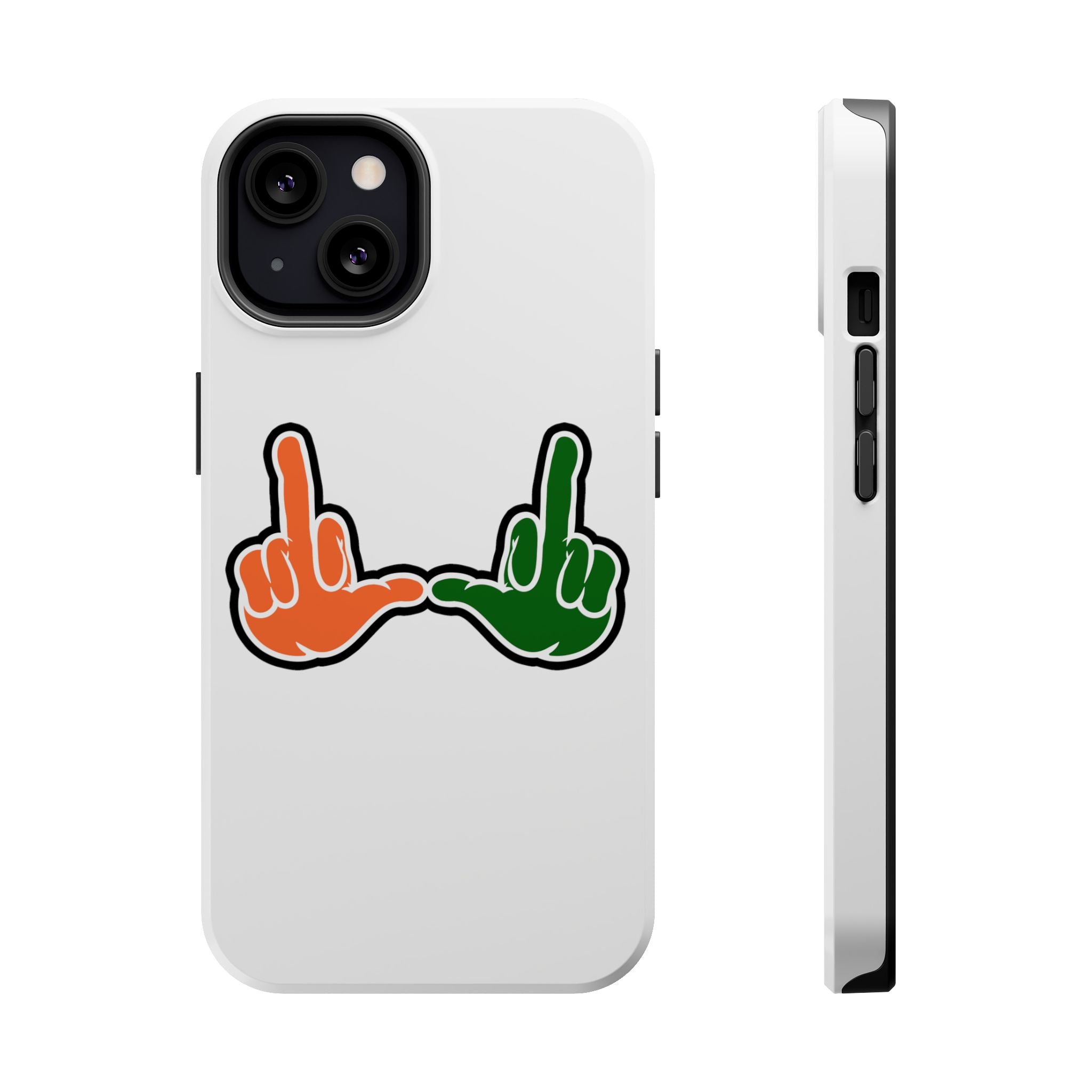 "U" Orange & Green Hands Magnetic Case