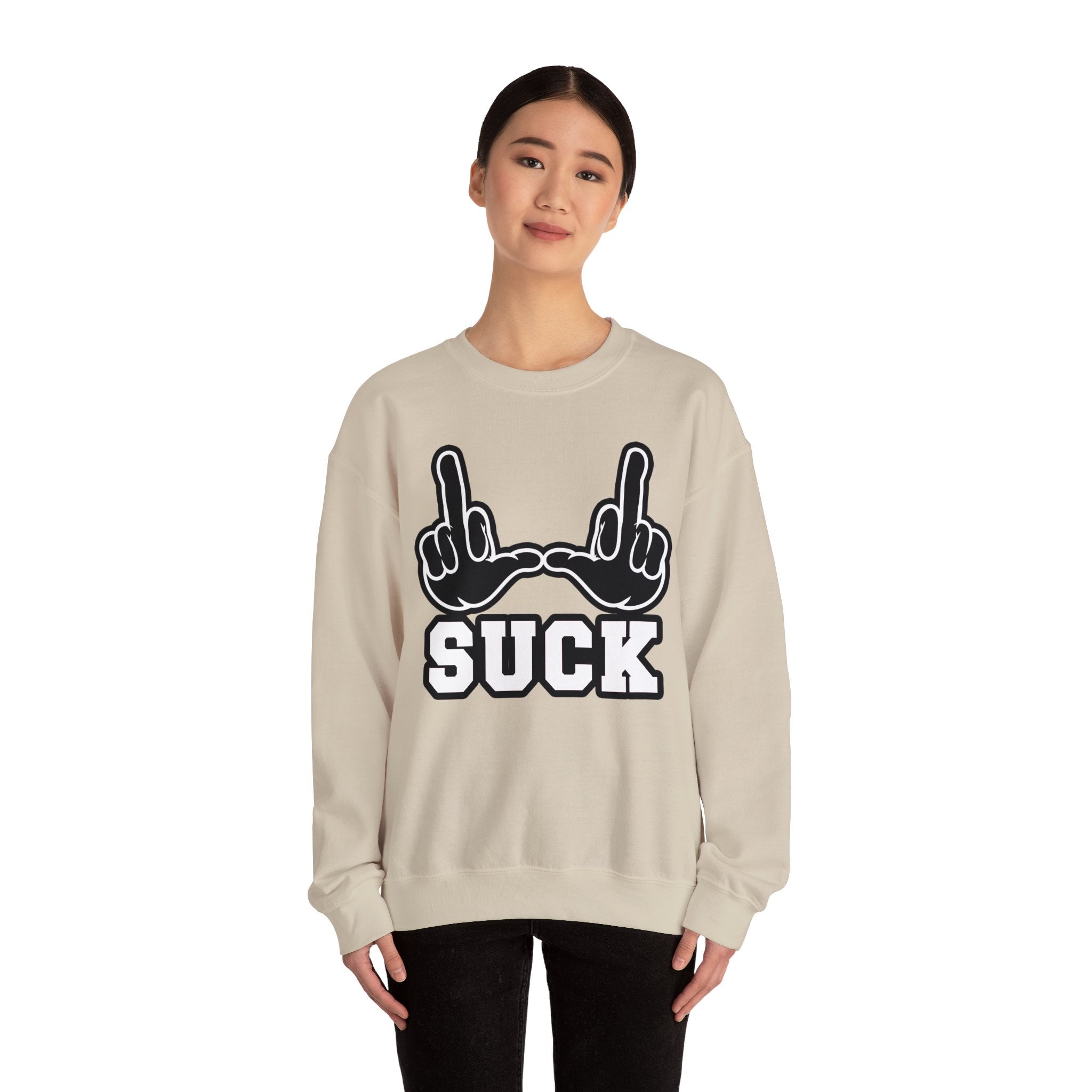 "U Suck” Black & White Design