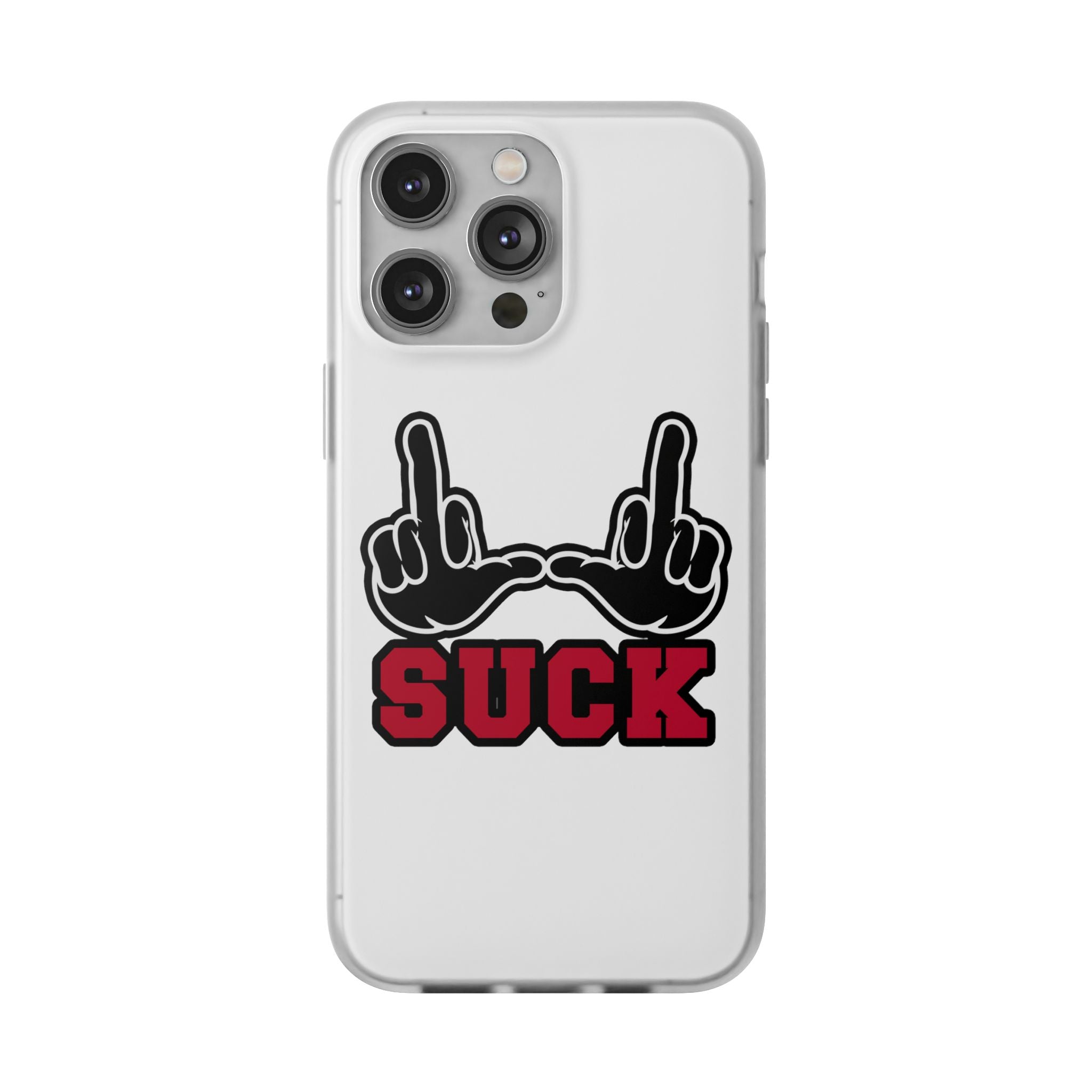 "U Suck" Black & Red Design Flex Case