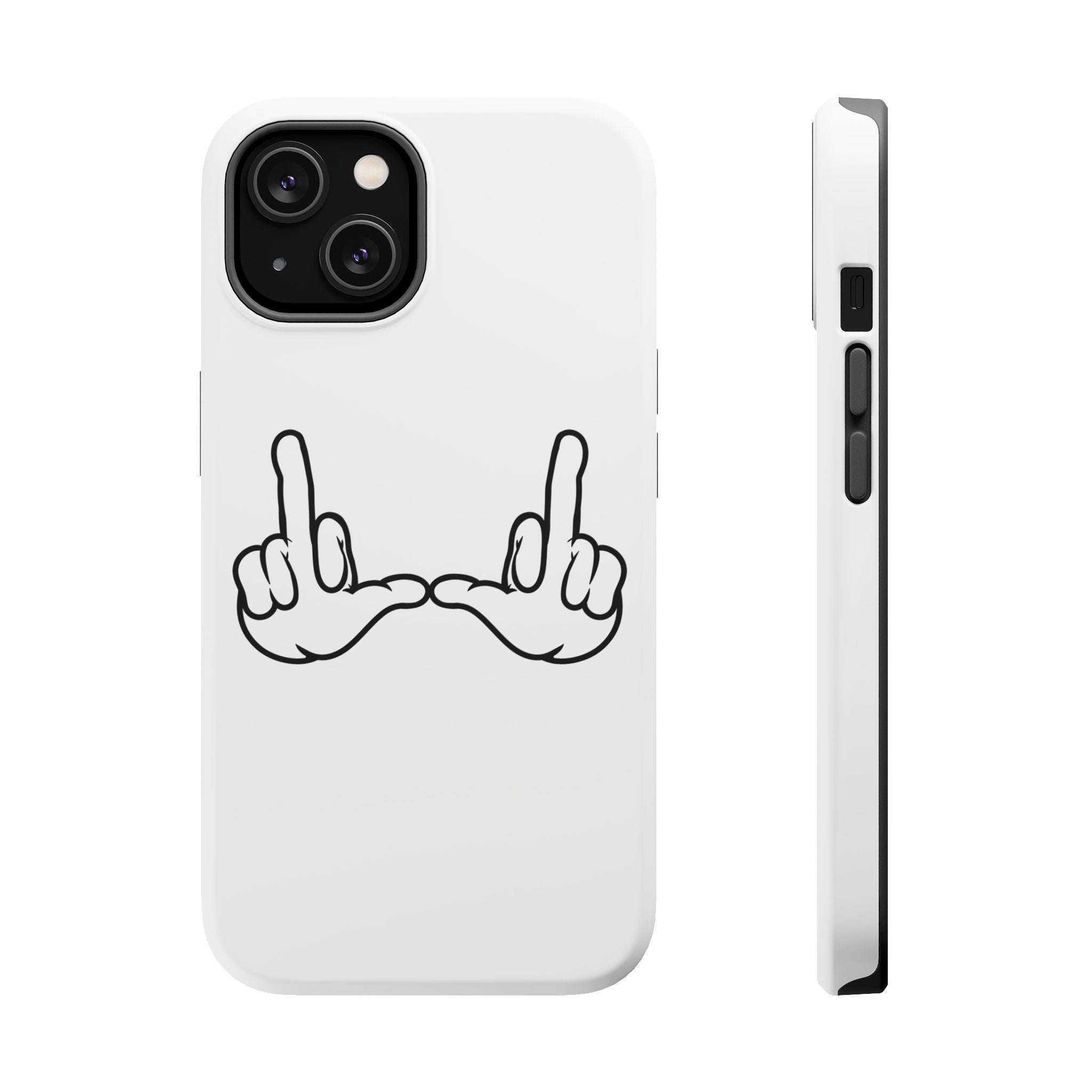 "U" White Hands Magnetic Case