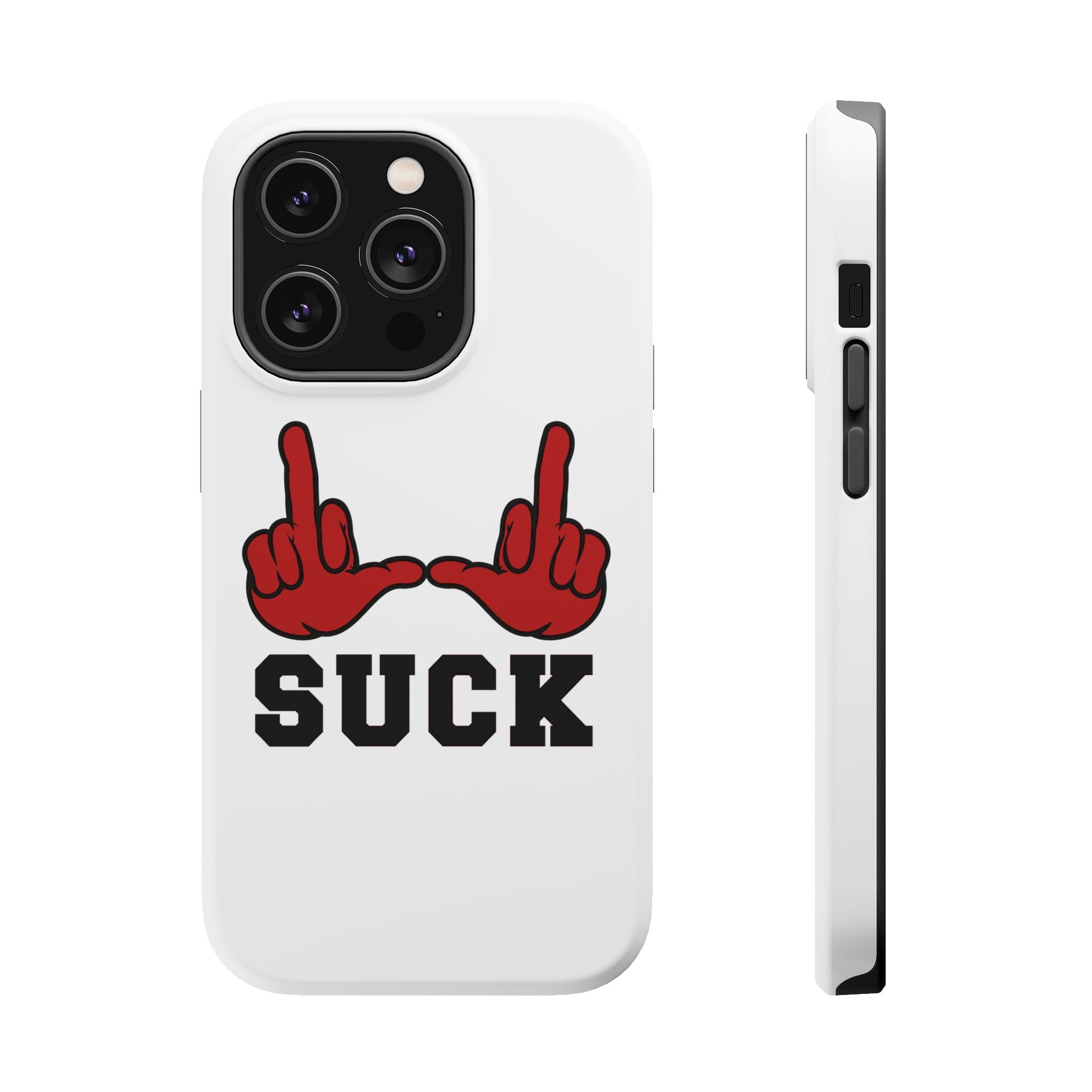 "U Suck” Red & Black Design